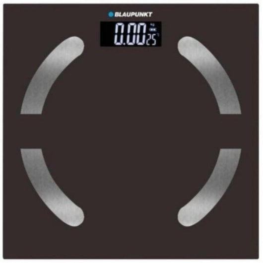 Báscula de baño BP5010 negra extraplana, alta precisión, sensores metálicos y temperatura