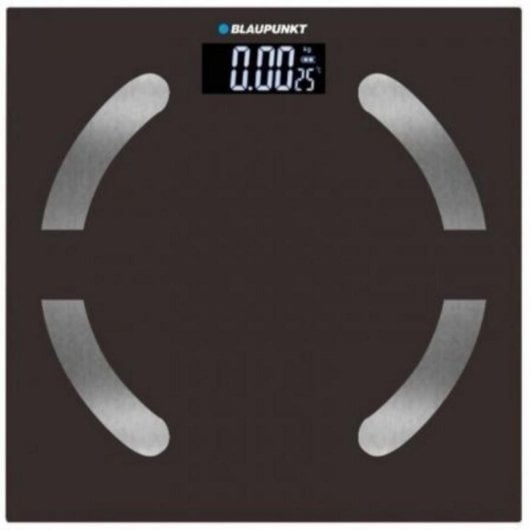 Báscula de baño BP5010 negra extraplana, alta precisión, sensores metálicos y temperatura