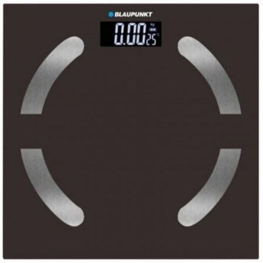 Báscula de baño Blaupunkt BP5010 negra extraplana con sensores metálicos y temperatura