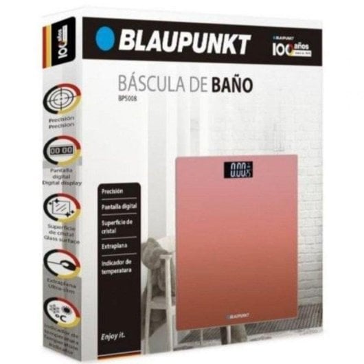 Balança Digital Blaupunkt BP5008 Extraplana Vidro Ecrã Digital Coral