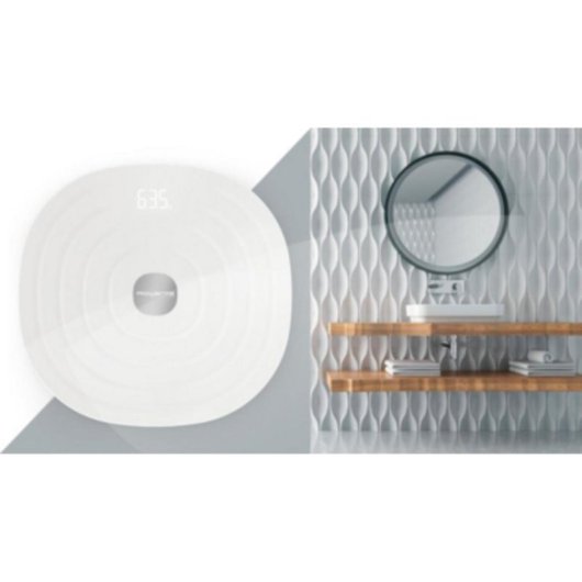Báscula digital Rowenta Softline BS1700V0 160kg/100g LED Vidrio Blanco Memoria Usuarios
