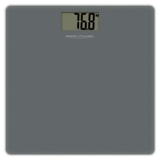 Báscula electrónica Clatronic PC-PW 3122, 180?kg, 100?g, vidrio templado, LCD, gris