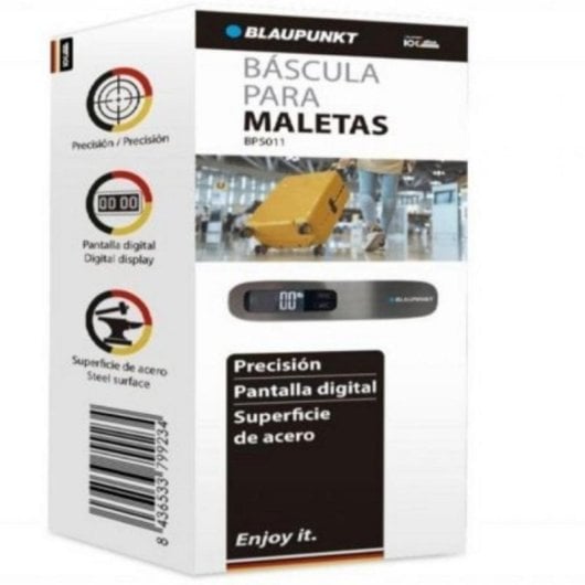 Báscula Digital para Maletas BP5011, Acero Inoxidable, Pantalla LCD Precisa y Compacta