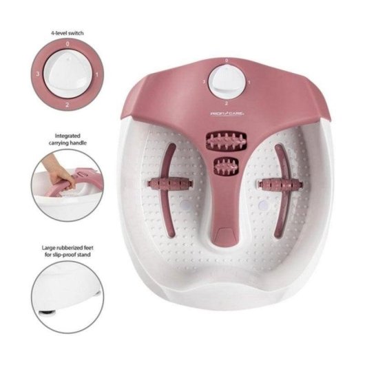 Massajador de Pés ProfiCare PC-FM 3027 4 Programas Calor Vibração 80W Branco