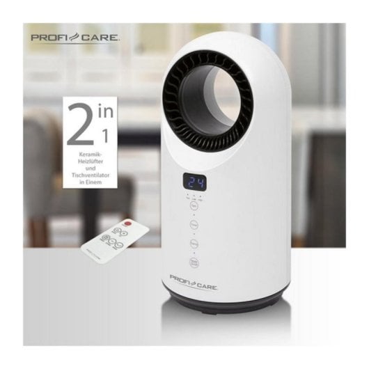 Radiateur Électrique ProfiCare PC-HL 3086 2000W compact avec télécommande et minuterie