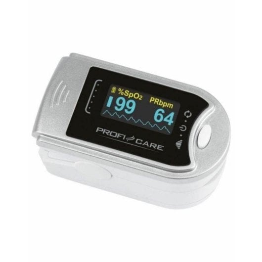 Oxímetro de Pulso ProfiCare PC-PO 3104 LCD Cor Branca PI% 0-100% 2xAAA