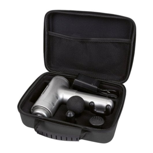 Pistole de massage électrique ProfiCare PC-MP 3087, 4 têtes, autonomie 4h, argenté