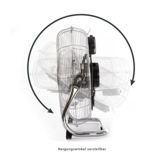 Ventilatore a pavimento bianco 50 cm 120 W con 3 velocità e inclinazione regolabile