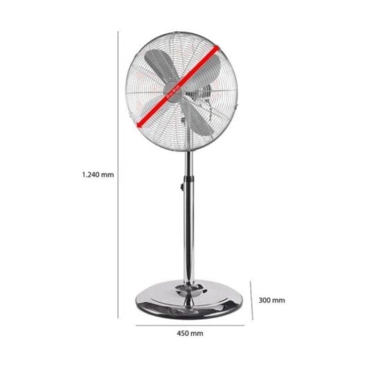 Ventilator ProfiCare PC-VL 3064 Edelstahl 50W 40cm 3 Geschwindigkeiten Oszillation