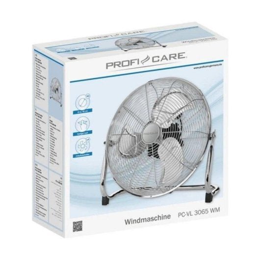 Ventilador de Piso ProfiCare PC-VL 3065 WM 40cm Inox 100W Silencioso 3 Velocidades