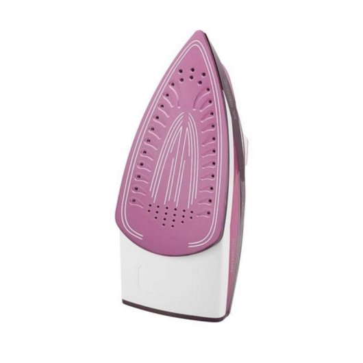 Plancha vapor-seco cerámica 2600W, 0,38L, control vapor, autolimpieza, rosa/blanco