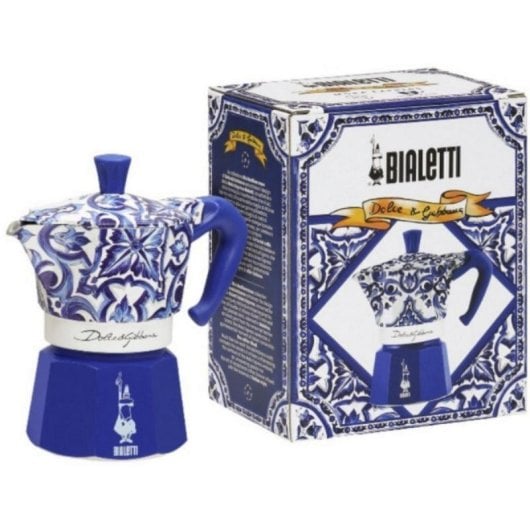Cafeteira Moka Bialetti Dolce&Gabbana 6 chávenas alumínio compatível indução design exclusivo
