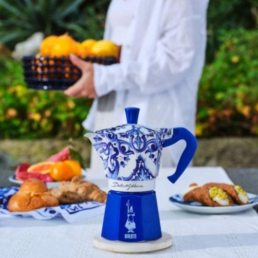 Cafeteira Moka Bialetti Dolce&Gabbana 6 chávenas alumínio compatível indução design exclusivo