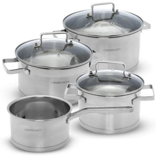 Classbach C-KTS 4016 batería de 7 piezas en acero inoxidable 18/10 apta para inducción y horno
