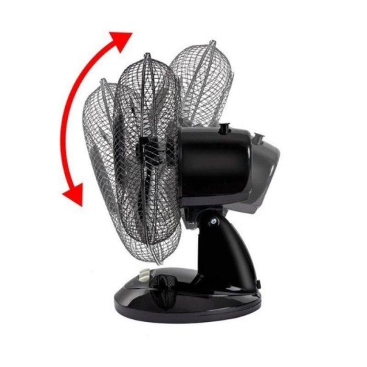 Ventilador de mesa Clatronic VL 3601 23 cm 2 velocidades oscilante negro