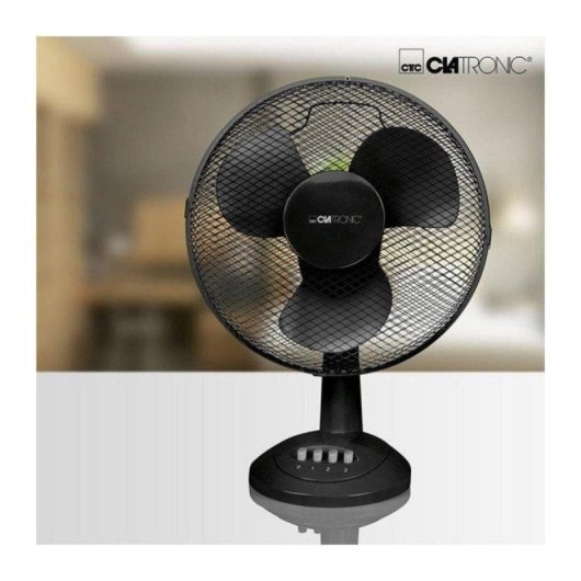 Ventilador Clatronic VL 3602 30cm 3 Velocidades Oscilante Multiposição 40W Preto