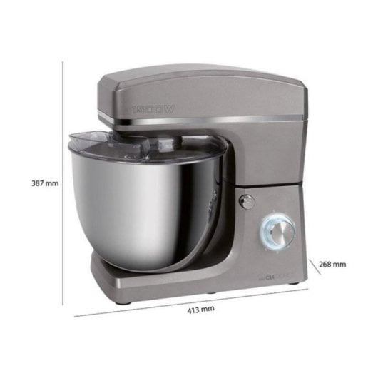 Clatronic KM 3765 Impastatrice 10 L 1500 W Acciaio Inox 8 Velocità + Pulse