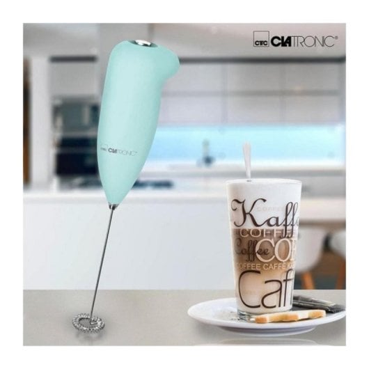 Batidor Eléctrico Portátil Clatronic MS 3089, Acero Inoxidable, Verde Menta, 2xAA