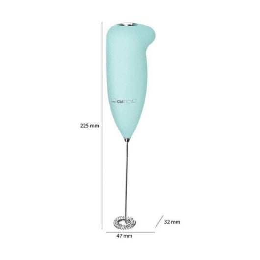 Batidor Eléctrico Portátil Clatronic MS 3089, Acero Inoxidable, Verde Menta, 2xAA