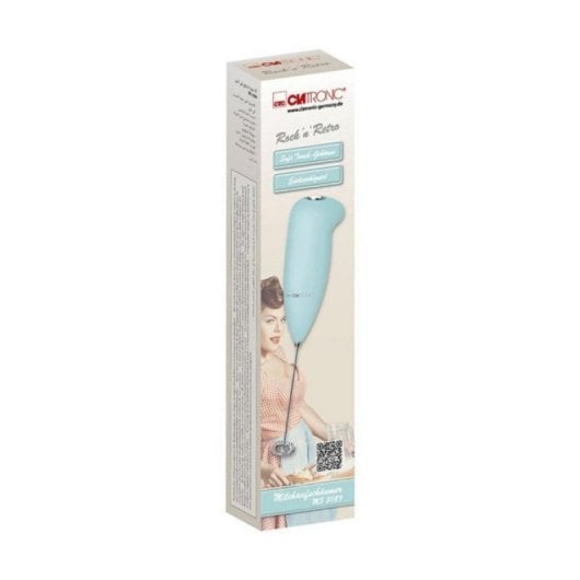 Batidor Eléctrico Portátil Clatronic MS 3089, Acero Inoxidable, Verde Menta, 2xAA