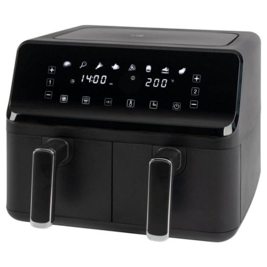 Freidora de aire Clatronic FR 3804 H 8L 2700W doble pantalla LED y 8 programas