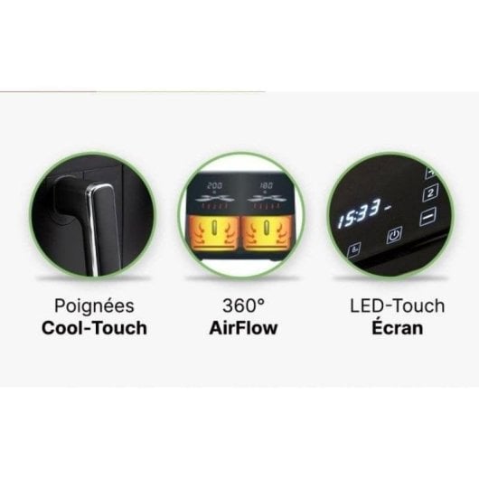 Fritadeira de Ar Clatronic FR 3804 H 8L 2700W Dupla Zona LED 8 Programas