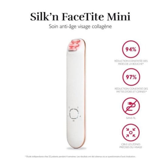 Dispositivo Facial Silk'n FaceTite Mini Blanco Radiofrecuencia RF LED Antiedad Integrado