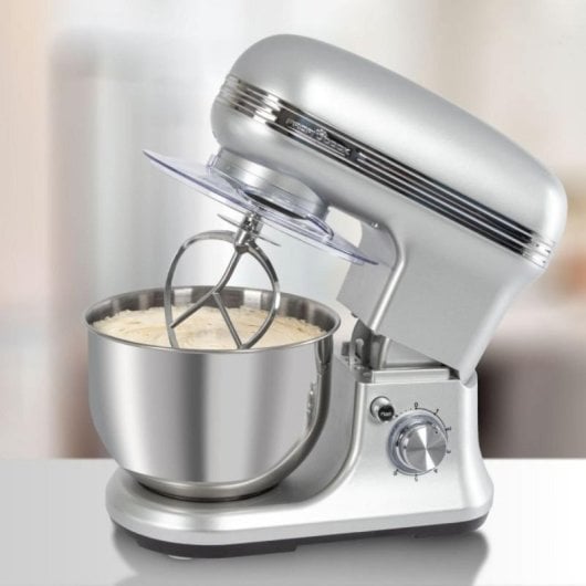 Impastatrice Professionale 1200W Acciaio Inox 5L con 8 Livelli Velocità e Movimento Rotatorio