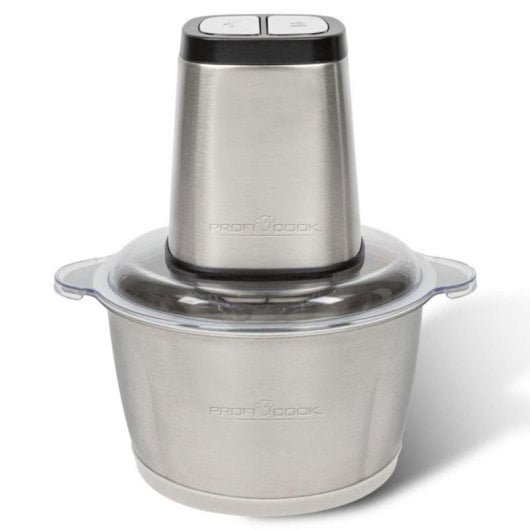 Picadora Clatronic PC-MZ 1227 1,7L Acero Inoxidable 500W Control de Botón Picahielos