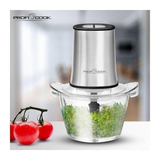 Elektrische Lebensmittelzerkleinerer ProfiCook PC-MZ 1150 1L 400W Glas Edelstahl Eis-Crush-Funktion