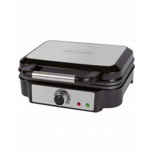 ProfiCook PC-WA 1240 Gaufrier, 2 Gaufres, Noir, Acier inoxydable, 1000 W