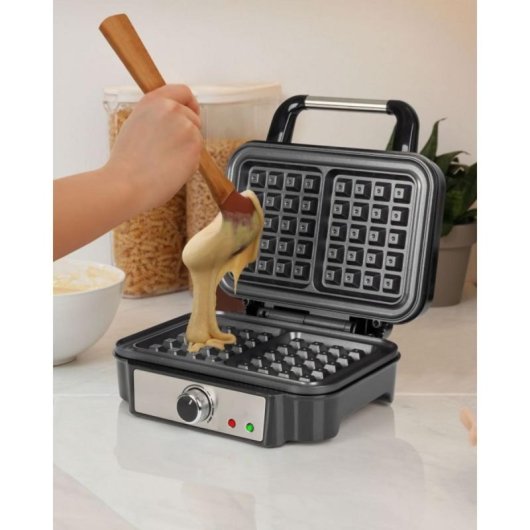 ProfiCook PC-WA 1240 Gaufrier, 2 Gaufres, Noir, Acier inoxydable, 1000 W