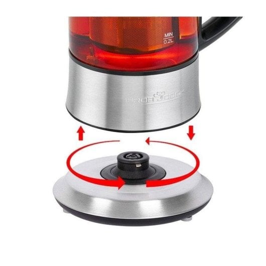 Hervidor ProfiCook 501165 0.5L Temperatura Regolabile Acciaio Inox/Vetro