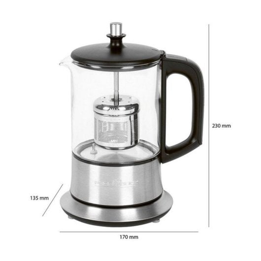 ProfiCook 501165 Bollitore Elettronico 2 in 1 Nero Acciaio Inossidabile 0,5L