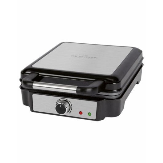 Gaufrier ProfiCook PC-WA 1241, 4 Gaufres, Noir, Acier Inoxydable, 1200 W