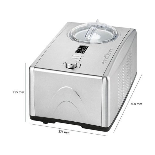 ProfiCook PC-ICM 1091 N 1,5L Edelstahl-Eismaschine mit Kompressor und LCD-Display