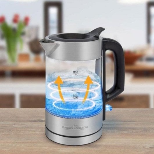 Wasserkocher ProfiCook PC-WKS 1229 G Glas 1L 1600W BPA-frei 360° Basis