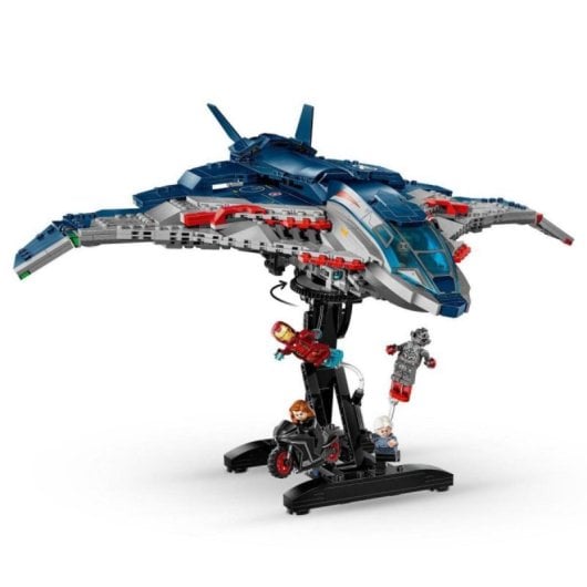 Set LEGO Marvel Quinjet 76325 con 1131 piezas y 5 minifiguras para exposición y juego