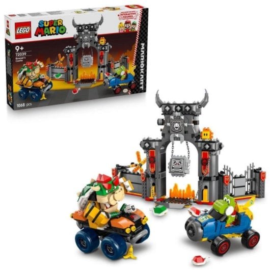 Set LEGO Super Mario Mario Kart Castillo de Bowser 1068 piezas 4 figuras compatible interactivo