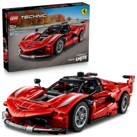 Maqueta LEGO Technic Ferrari FXX K 897 piezas Puertas mariposa Motor V12 STEM Rojo