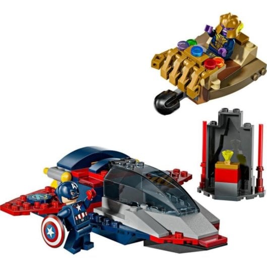 Set de construcción LEGO Marvel Capitán América vs. Thanos 76319 107 piezas y 2 minifiguras