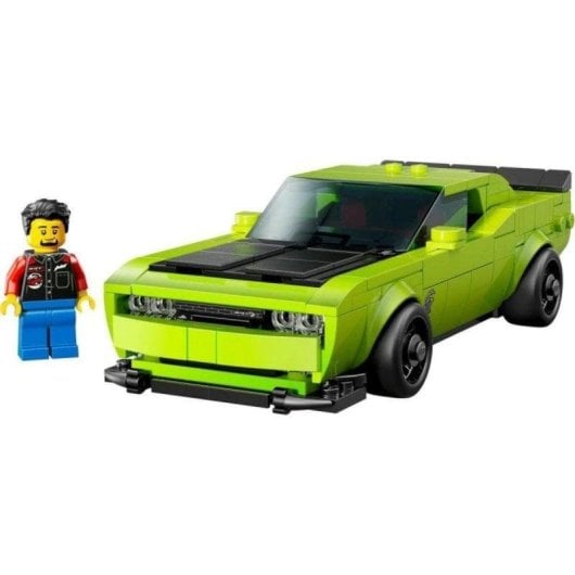Coche LEGO Speed Champions Dodge Challenger SRT Hellcat 390 piezas minifigura incluido
