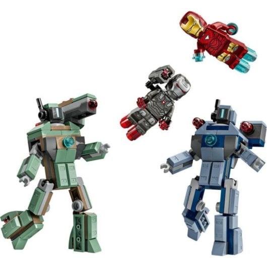 Set LEGO Marvel Iron Man y Máquina de Guerra 76320 con drones articulados y 204 piezas