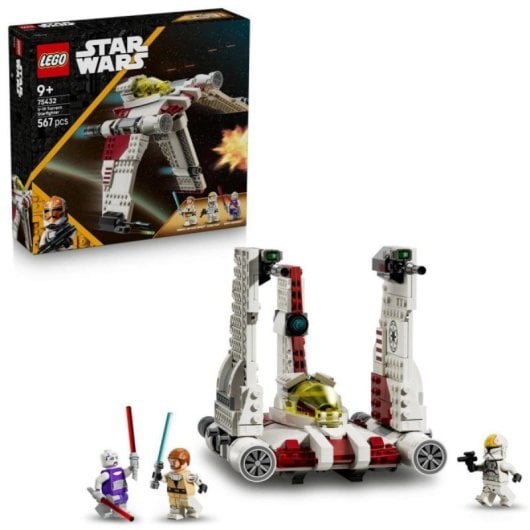 Set LEGO Star Wars Caza Estelar V-19 Torrent 567 piezas alas ajustables minifiguras