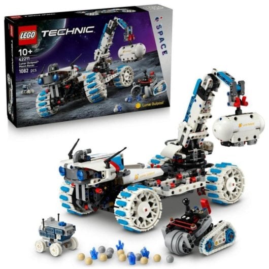 Set LEGO Technic Vehículo Espacial Lunar Outpost 42211 Róver Lunar 1082 piezas para expertos