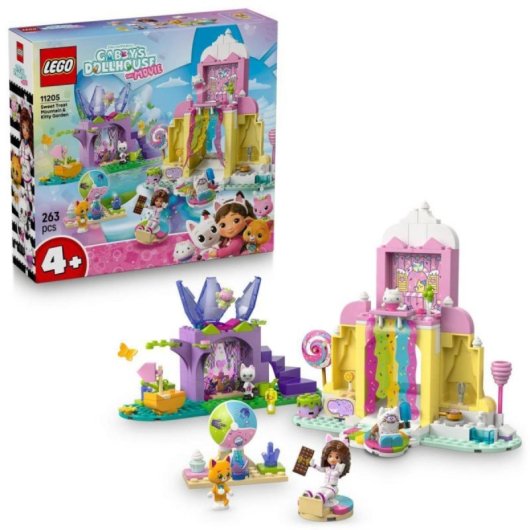 Set de construcción LEGO 11205 Montaña de Dulces y Jardín de Gatitos, 263 piezas, Gabby's Dollhouse