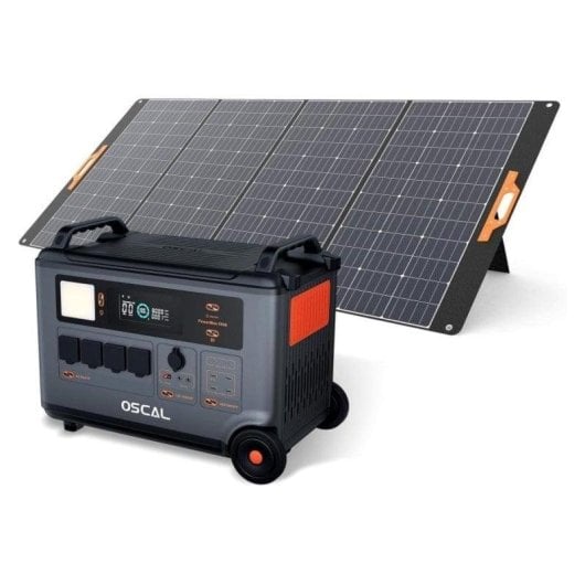 Station d’énergie OSCAL PowerMax 6000 3600Wh 4 ports AC 8 USB 2 DC Batterie LiFePO4 UPS Modulaire Panneau solaire compatible