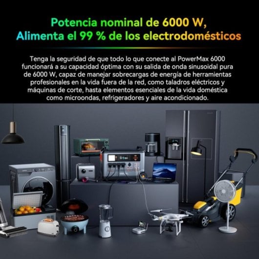 Central elétrica portátil OSCAL PowerMax 6000 Gerador 3600Wh/6000W Modular LiFePO4