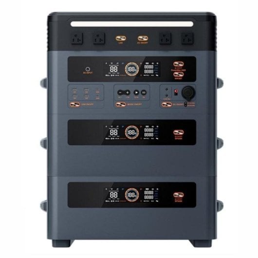 Station d’énergie OSCAL PowerMax 2400 Pro 2016Wh 3 ports AC LiFePO4 Modulaire LED