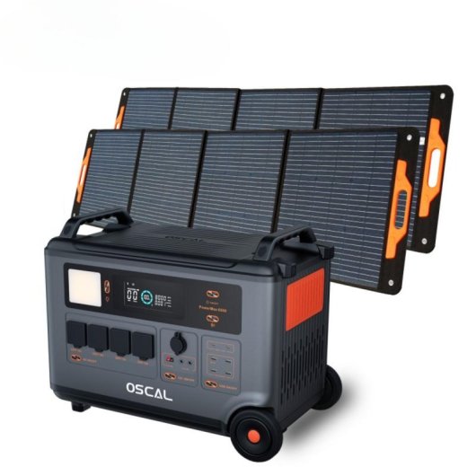 Central Elétrica Portátil OSCAL PowerMax 6000 3600Wh 6000W 14 saídas UPS modular